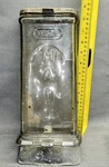 Vintage George F Collins Visible Clear Glass Embossed Mail Box. Fixed Price $74.99.