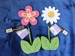 2 Wood Flowers Ashland Table Top Decoration Easter Floral Spring Daisy. Fixed Price $14.36.