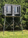 Hughes Hunting Blinds The Lodge Box & Adjustable 4'-8' Tower. Fixed Price $2599.00.