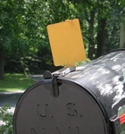 Mail Time! Box Signal Flag Alert Usa Made. Aluminum Yellow. Fixed Price $21.50.