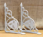 2 White Cast Iron Sailboat Nautical Shelf Brackets Garden Braces Corbels. Fixed Price $23.49.