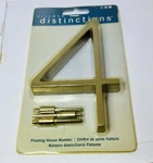 Hillman 5 In. Brushed Nickel Floating House Number 4 Nip. Fixed Price $9.95.