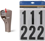 Mailmaster Xl Mocha Mailbox With Hillman Reflective Number Pack, 3" Black/white. Fixed Price $225.99.