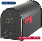 Black Heavy Duty Metal Large Rural Mailbox - Solar E1600B00. Fixed Price $89.68.