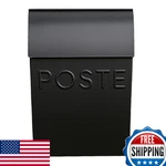 Nach French Wall Mount Mailbox 15X9.5X4" Black Waterproof Durable. Fixed Price $68.32.