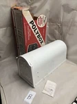 Vintage 1994 Open Fulton Model PX-1 White Finish Rural Mailbox Postmaster. Fixed Price $35.00.