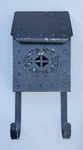Vintage Black Metal Wall Mailbox Holder With Hooks Rustic Farmhouse. Fixed Price $54.99.