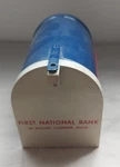 Vintage First National Bank Mount Clemens, Mich Toy Mailbox. Fixed Price $25.00.
