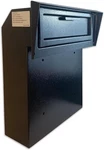 Open Rainproof Heavy Duty Through The Door Safe Mail Drop Box, Black. Fixed Price $59.40.