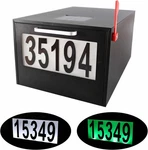 Black Post Mount Mailbox With Solar Powered Infrared Sensor And Illuminated. Fixed Price $43.46.