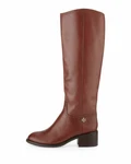 New! Tory Burch Fulton Knee High Boot Dark Sepia Brown Leather Size Msrp $ 495. Fixed Price $235.00.