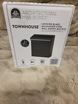 Architectural Mailboxes Townhouse Style Locking Black Steel Wall Mount. Fixed Price $18.95.