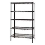 Quantum WR86-2472BK-5 Nsf Shelf Black Epoxy Wire Shelving Starter Kit 72".... Fixed Price $1124.18.