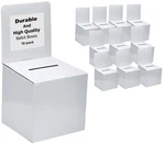 White Raffle Ticket Donation Collection Ballot Box Reusable Sturdy Thick Card.... Fixed Price $42.71.