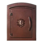 Manchester Non-locking "decorative Agave Logo Door" Column Mount Mailbox. Fixed Price $519.00.