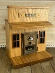 Vtg Usps Post Office Box Hand Made Wood Western Town Frontier Bank W/combination. Fixed Price $99.99.