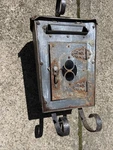 Vtg Antique Colonial, Tudor Wall Mount Slot Mailbox With Paper Rack Brass Hinges. Fixed Price $58.88.