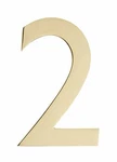 Architectural Mailboxes No. 2 5 Inch Floating House Number, Polished Brass. Fixed Price $5.00.