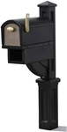 Large Rural Post Mount Pedestal Heavy Duty Rain Overhang Black. Fixed Price $96.65.