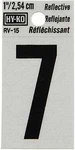 Hy-ko RV-15/7 Reflective Sign, Character: 7, In Character, Black. Fixed Price $10.76.