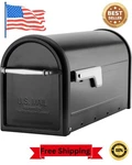 Architectural Mailbox Black Steel Post Mount Medium Capacity Usps Approved. Fixed Price $58.99.
