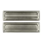 Deltana MS212 Nickel 13-1/8" X 3-5/8" Solid Brass Mail Slot With Interior Flap. Fixed Price $125.48.