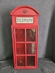 British English London Vintage Telephone Booth Metal Key Rack Wall Box Cabinet. Fixed Price $59.00.