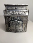 Antique Miniature Metal Us Letter Box Stamp Holder New York Woolworth Building. Fixed Price $100.00.