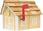 Amish-made Deluxe Post Mount Wooden Mailbox With Cedar Shingles (beige W.... Fixed Price $231.67.