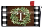 Briarwood Lane Wreath Monogram Letter Mailbox Cover. Fixed Price $15.95.