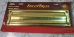 Vtg New Old Stock Ives Mail Letter Door 11" Wide Slot Window Solid Brass Bright. Fixed Price $39.95.