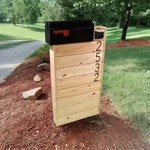 Solid Wood Classic Cedar Mailbox Stand Unfinished Free Shipping Made Usa. Fixed Price $379.00.