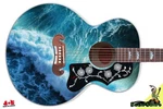 Jumbo Acoustic Guitar Skin 5 Star Custom Body Axe Wrap Cover Ocean Blue Love 024. Fixed Price $69.95.