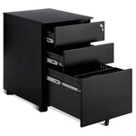 3 Drawer Filing Cabinet Locking Pedestal Under Desk Home Office W/wheels Black. Fixed Price $89.99.