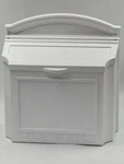 Pottery Barn Metal Pebbled Iron White Wall Mounted Mailbox W/ Keys. Fixed Price $189.00.