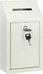 Kyodoled Money Cash Drop Box With Lock, Metal Donation And Vertical-white. Fixed Price $34.64.