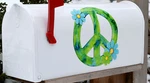 Magnet (partial Cover) Peace Sign Groovy Daisy Daisies. Fixed Price $13.95.
