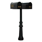 Qualarc, Hanford Twin Post, Base 8, Scroll, E1 Economy Rural Mailbox W/vinyl. Fixed Price $695.00.