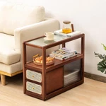 Rattan Nightstand Table, Bamboo Accent Bedside Tables, Glass Coffee. Fixed Price $225.92.