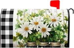 Buffalo Plaid Daisy Mailbox Covers - Magnetic, Waterproof, Spring/summer Floral. Fixed Price $19.01.