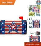 Patriotic Star American Flag Magnetic Mailbox Cover Standard Size 21 X18 4TH.... Fixed Price $17.09.