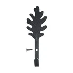 Coat Robe Wall Mount Hooks Black Wrought Iron Leaf Shaped 5" Hat Hanger. Fixed Price $14.99.