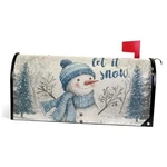 Vdsrup Winter Snowman Mailbox Cover Snowflakes 25.5" 21" Multi. Fixed Price $21.99.