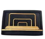 Vtg El Casco 23K Gold Plated Mail Organizer Rack Desk Accessory Richcore Spain. Fixed Price $579.00.