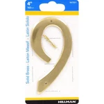 Hillman 4 In. Gold Brass Nail-on Number 9 1 Pc (3-PACK). Fixed Price $12.51.