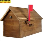 Cedar Mailbox Outdoor Durable Wooden Postal Letters Newspapers. Fixed Price $133.90.