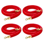 Vevor 4 Pcs Red Velvet Stanchion Ropes 5 Ft Post With Gold Hooks. Fixed Price $23.99.