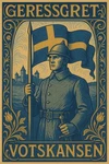 Vintage Swedish Soldier Poster - 24X36 Classic Print 200 Gsm Paper. Fixed Price $39.95.