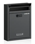 Uniclife Wall Mount Mailbox For Outside, Large Locking Combo Lock, Black. Fixed Price $45.99.