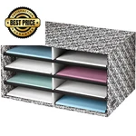 Bankers Box Decorative Eight Compartment Literature Sorter, True, Brocade. Fixed Price $44.98.